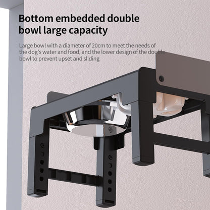PAKEWAY Elevated Dog Bowls, Spill Proof, Tiltable Dog Feeder with Bowl