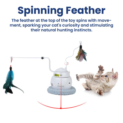PAWSPIK Interactive 4-in-1 Laser Hide Seek Rechargeable Automatic Toy