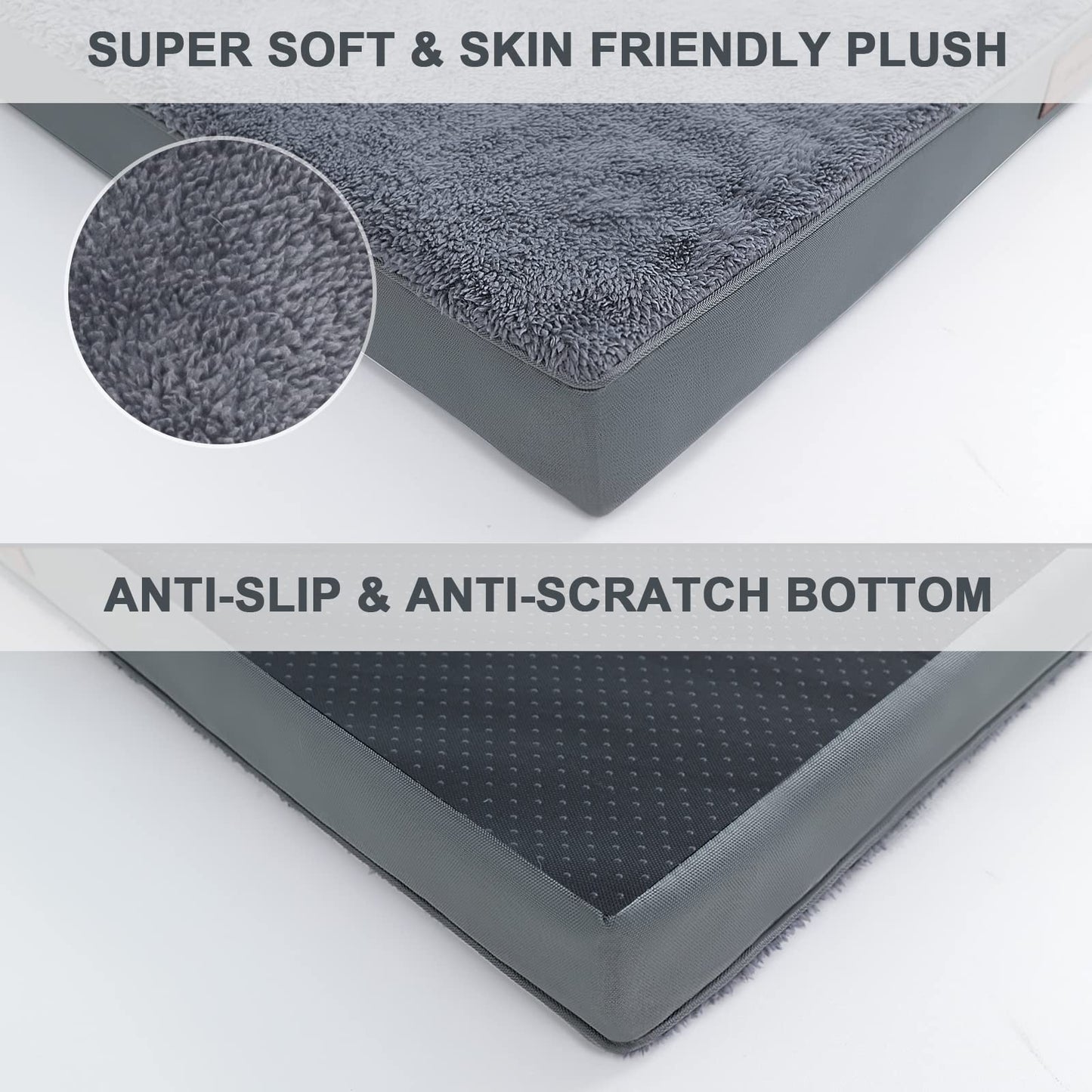 MIHIKK Waterproof Extra Large Dog Bed Orthopedic Dog Beds for Crate