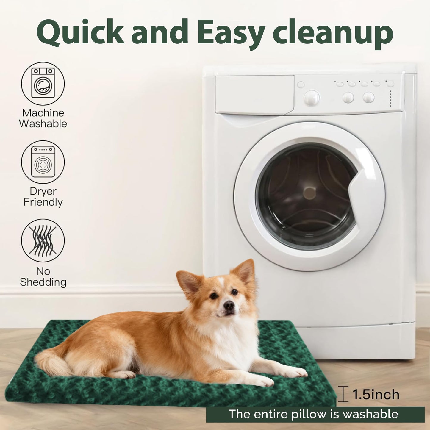 Dog Bed Mat for Small/Medium/Large Dogs Sleeping, Soft, Durable Crate