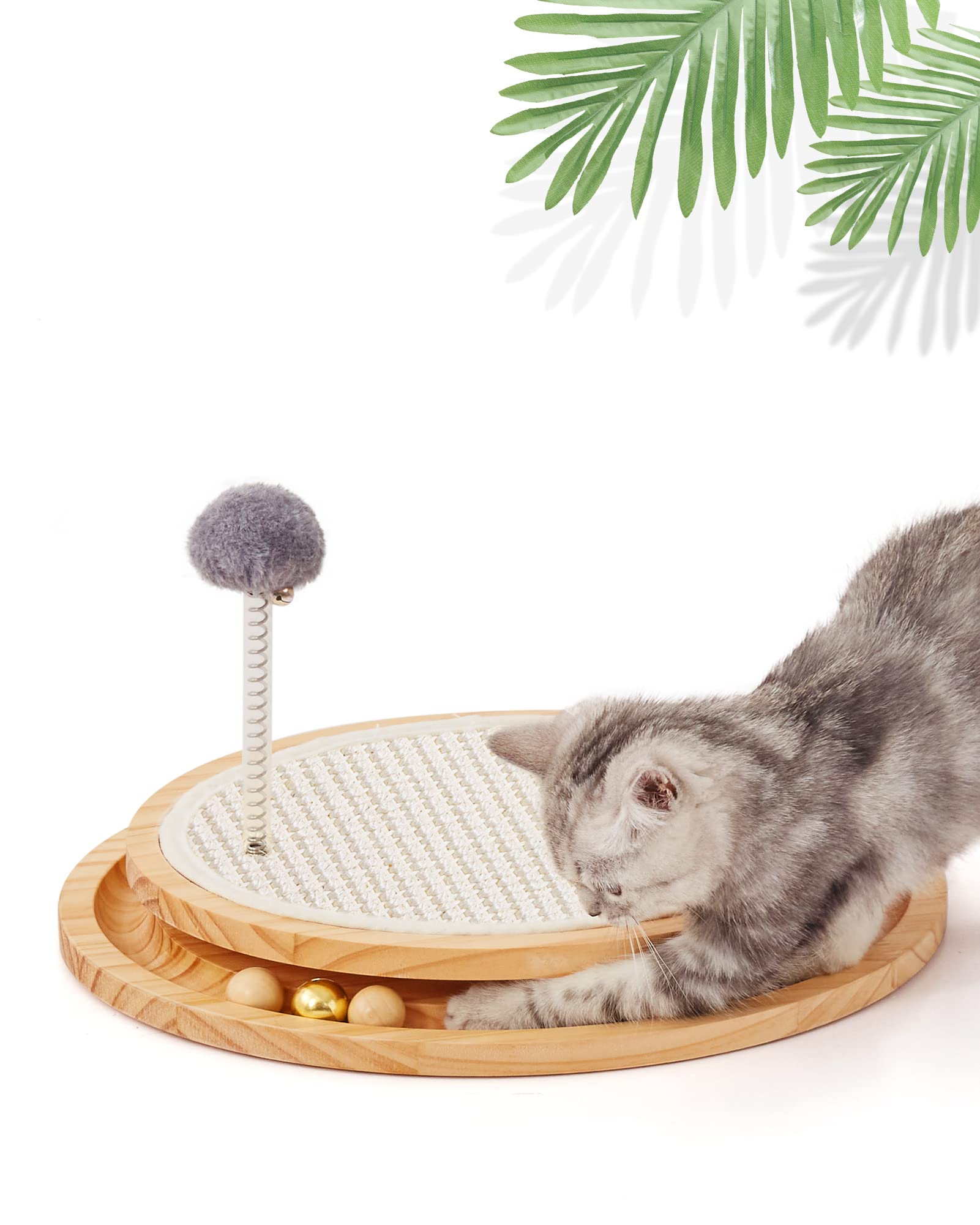 LMUGOOS Cat Scratcher, Cat Natural Sisal Scratching Pad, Kitten Pad