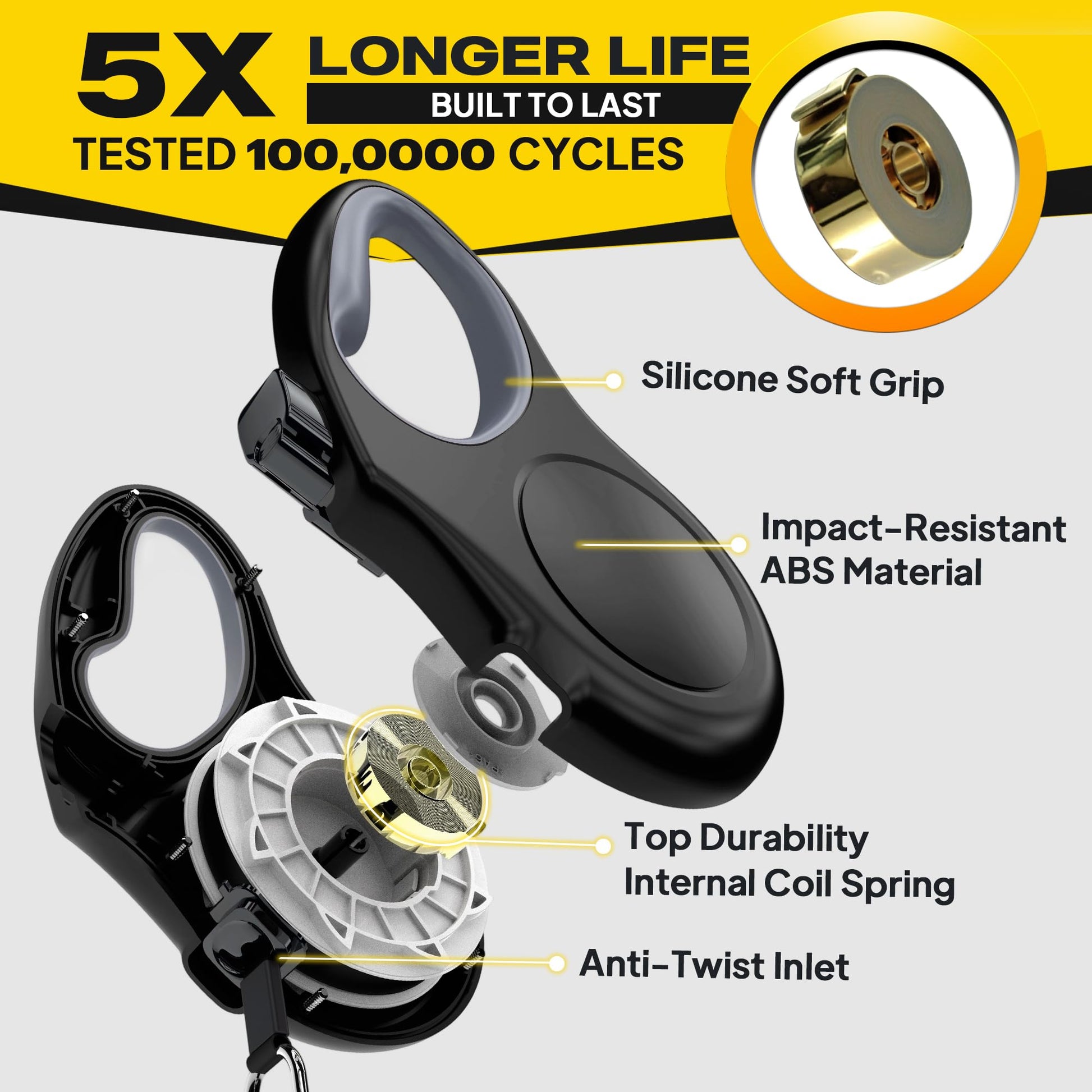 Fida Heavy Duty Retractable Dog Leash, Dog Walking Leash