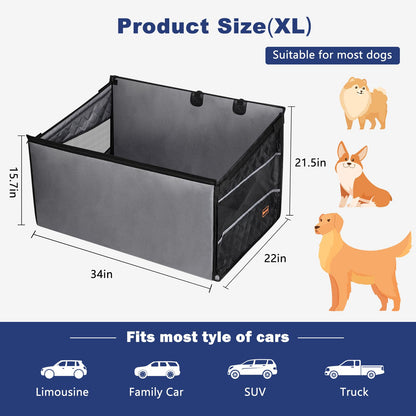 MIXJOY XL Dog Car Seat for Large Medium Dogs, Back Seat Extender Seat