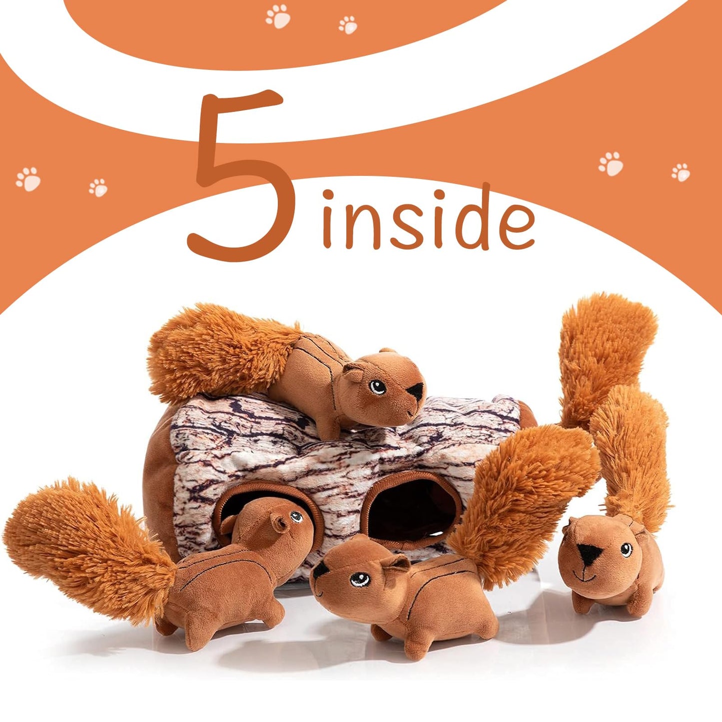 Hollypet Hide and Seek Squeaky Dog Toy, Designed Interactive Puzzle