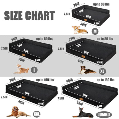 Patas Lague Orthopedic Jumbo Dog Bed for Extra Large Dogs X40'' Bed