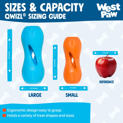 West Paw Qwizl Durable Zogoflex Dog Puzzle Toy for Mental Toy