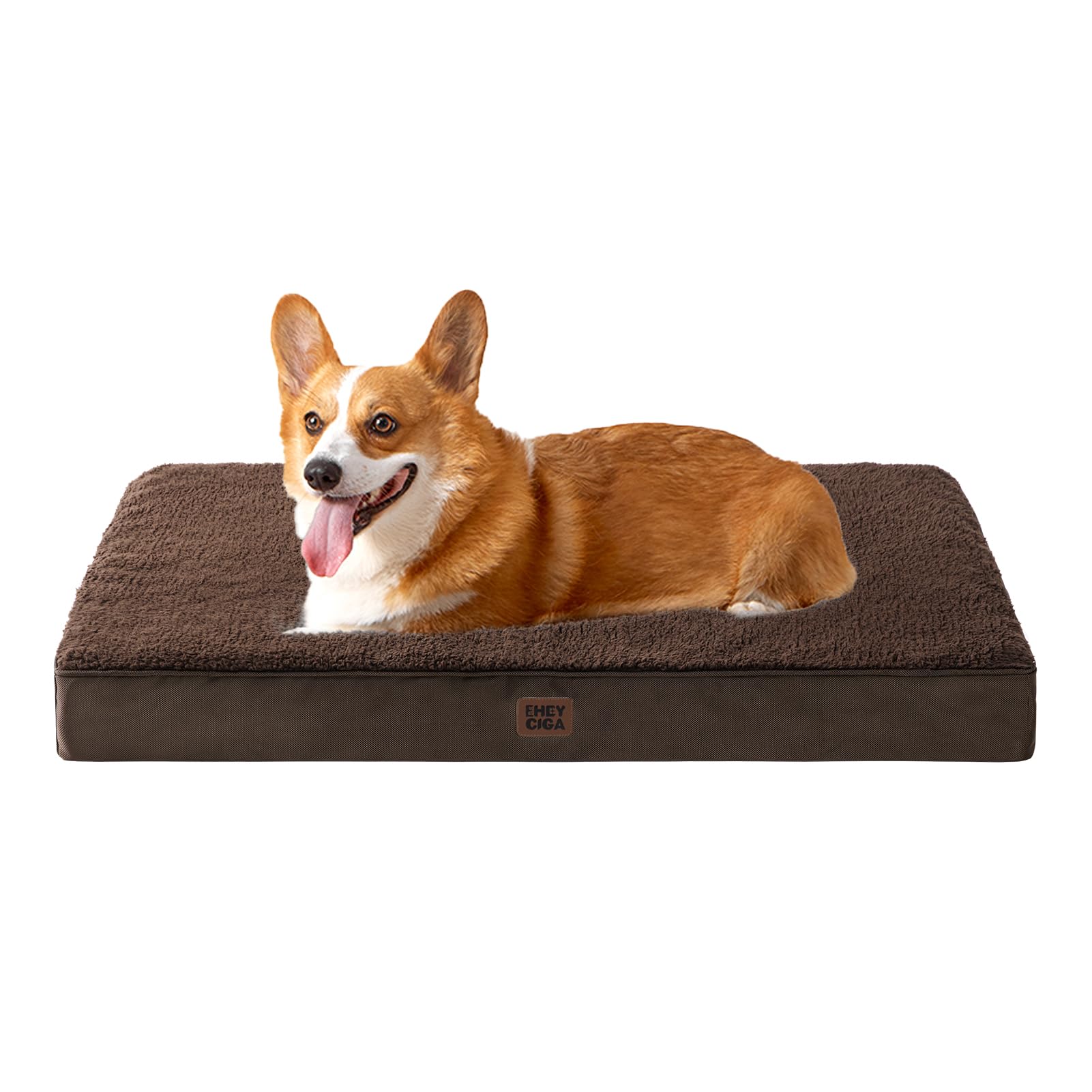 EHEYCIGA Orthopedic Foam Dog Bed for Large Dogs, L x W x Th Bed