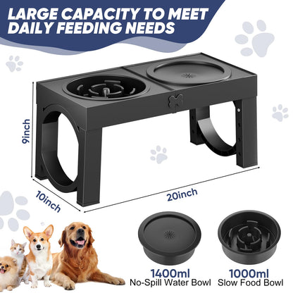 XIAZ Elevated Dog Bowls Large Breed Raised Dogs Bowl Stand Bowl
