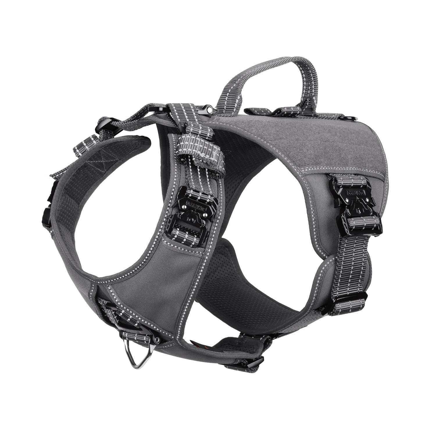 ICEFANG GN8 Tactical Dog Harness with 4X Metal Buckles for Large Leash