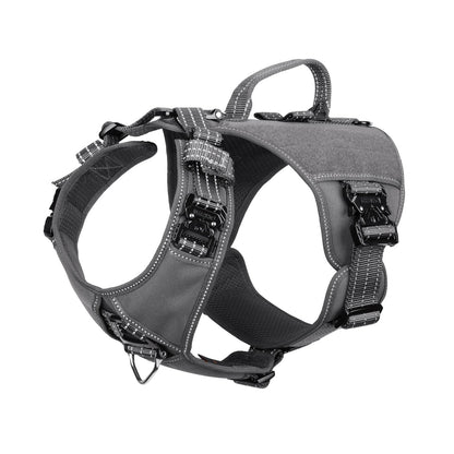 ICEFANG GN8 Tactical Dog Harness with 4X Metal Buckles for Large Leash