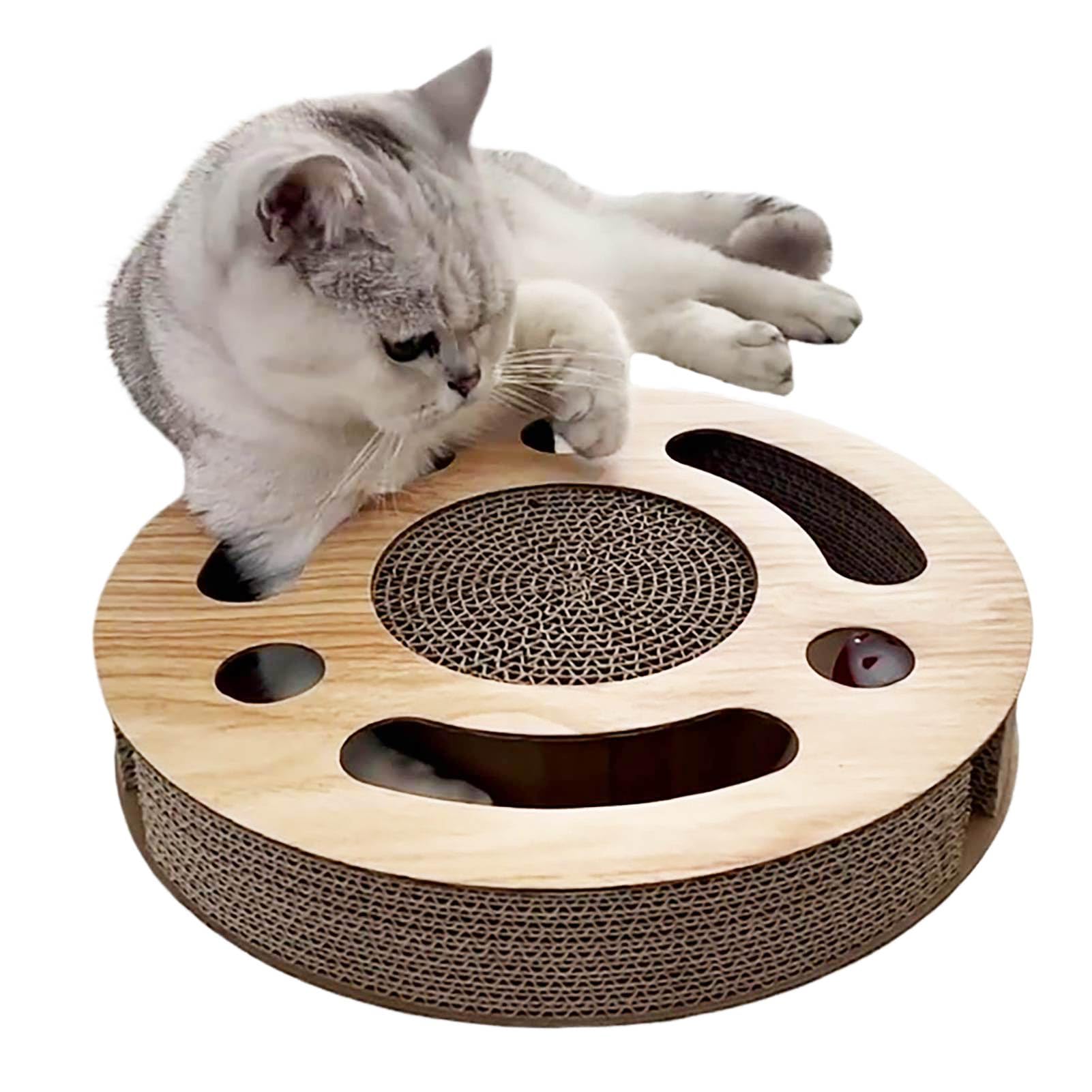 MIAOXSEN Cat Toy with Sturdy Scratching Pads and 2 Jingly Balls
