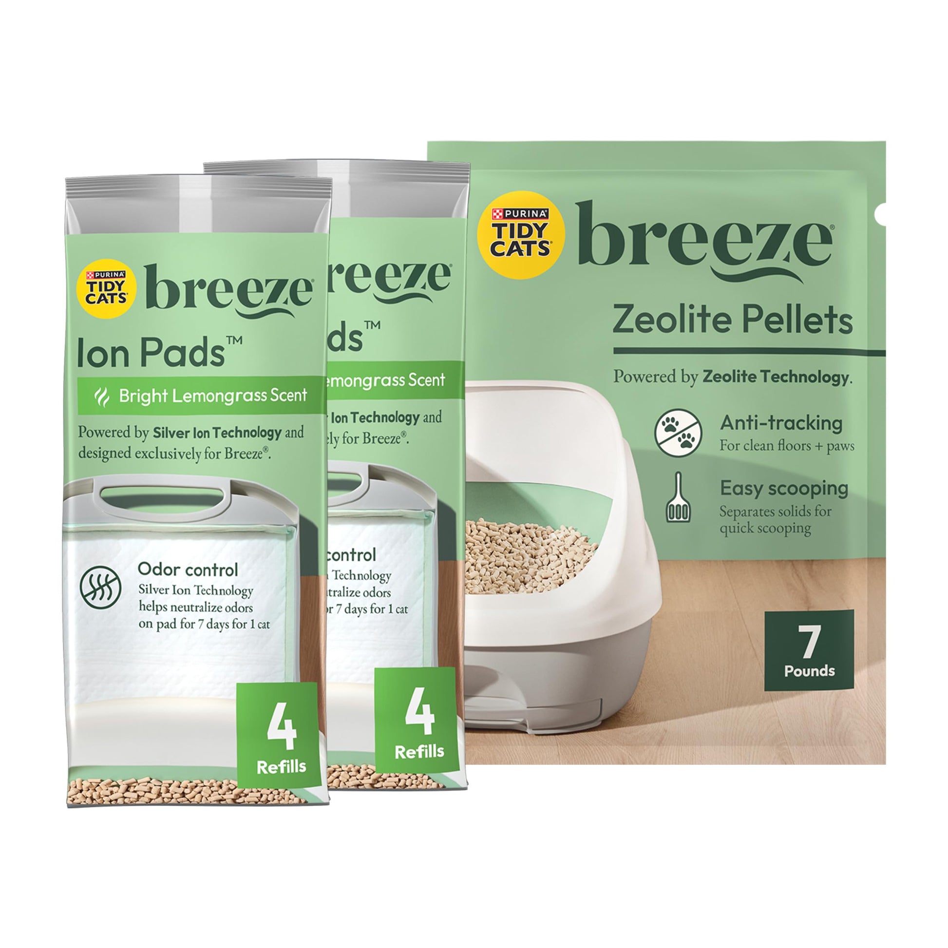 Purina Tidy Cats Breeze Litter System Cat Refill Bundle Box