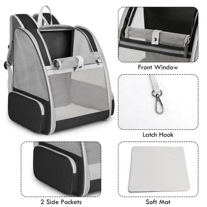 Cat Backpack Carrier, Pet Carrier Backpack with Kitten Wand Carrier