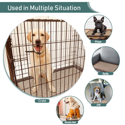 PAGGED Dog Crate Pad Memory Foam Dog Bed Mat Crate