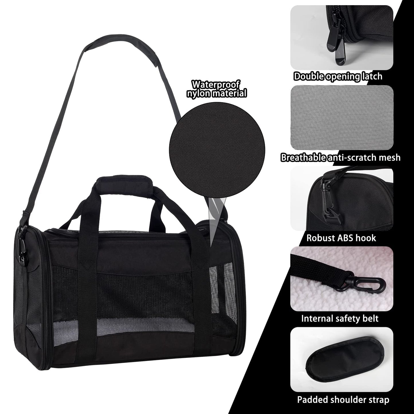 Cat Carrying Case Pet Carrier Airline Approved, Protable Carrier