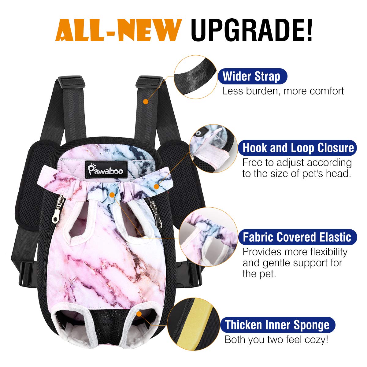 Pawaboo Adjustable Dog Carrier Purses, Pet Front Cat Travel Bag