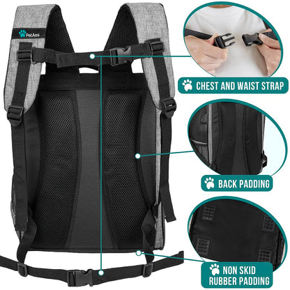 PetAmi Dog Backpack Carrier for Small Large Cat, Pet, Puppy Bag