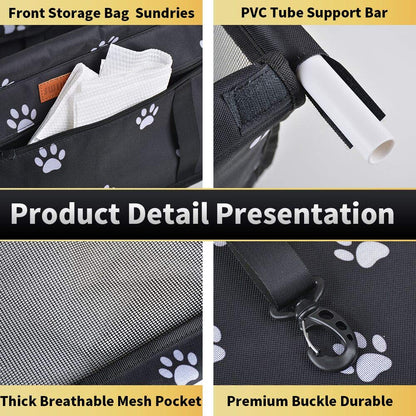 SWIHELP Dog Car Seat Puppy Portable Pet Booster Car Seat with Seat