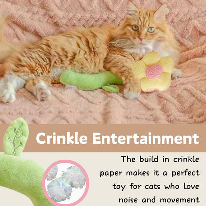 CECE PAW Catnip Refillable Interactive Cat Toy with Crinkle Catnip