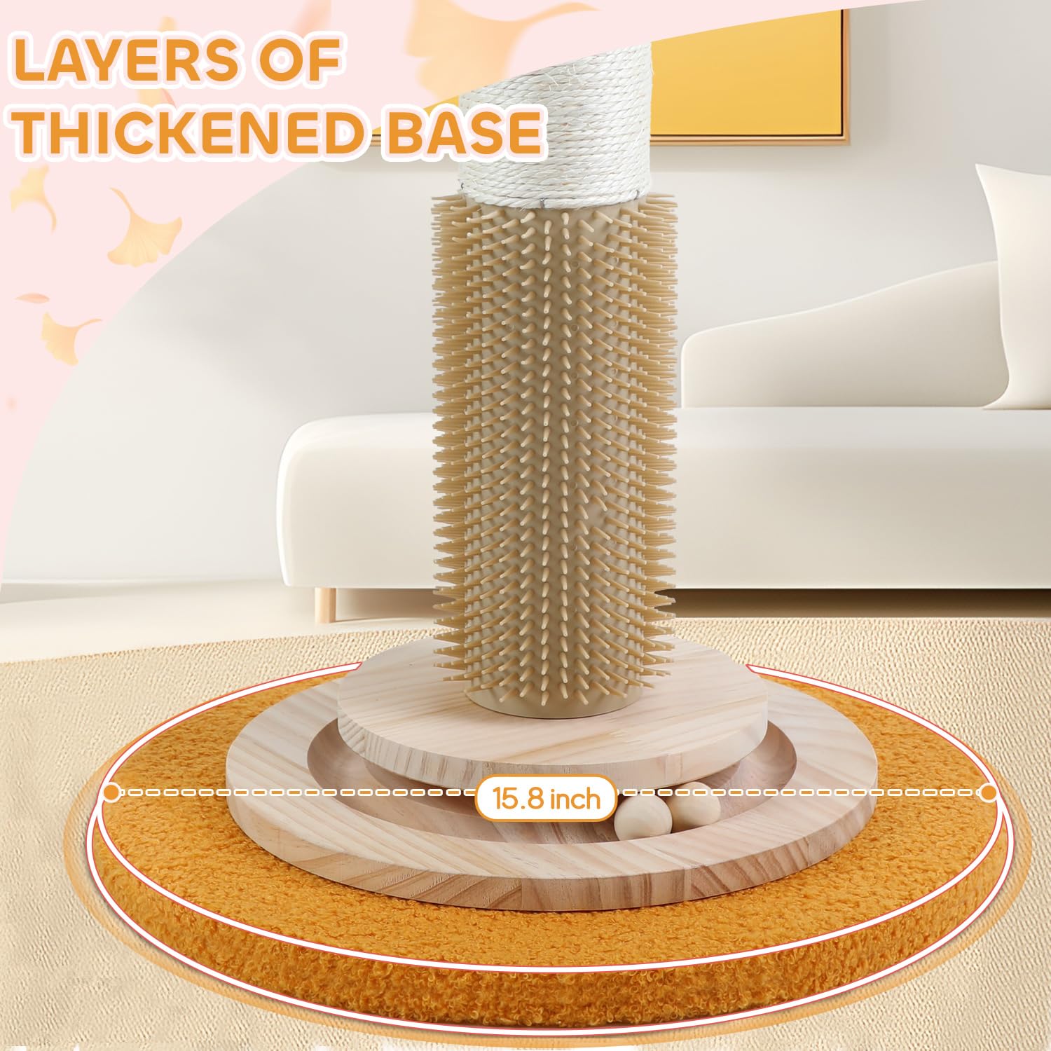 Cat Scratching Post,45'' Tall Scratching Post for Indoor Scratcher