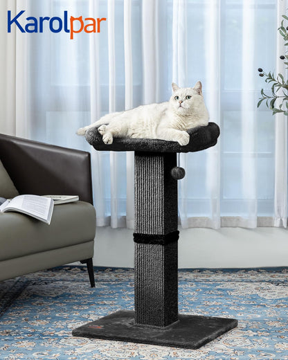 Karolpar 32" Cat Scratching Post for Indoor Cats, Sisal Cat Scratcher