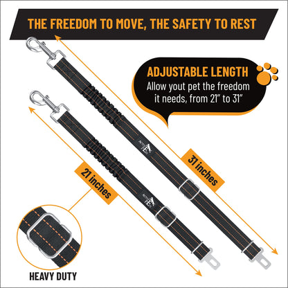 Active Pets Dog Seatbelt, Adjustable Safety Dog Seat Car Harness, Seat
