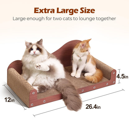 ComSaf 26.4" Large Cat Scratcher Bed, Cat Scratching Board, Bed