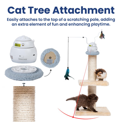 PAWSPIK Interactive 4-in-1 Laser Hide Seek Rechargeable Automatic Toy