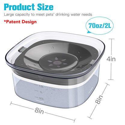 UPSKY Dog Water Bowl No Spill Dog Bowls Large Capacity Spill Bowl