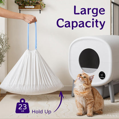 120 Count 26" x 11.8" Automatic Cat Litter Box Bags Compatible Box