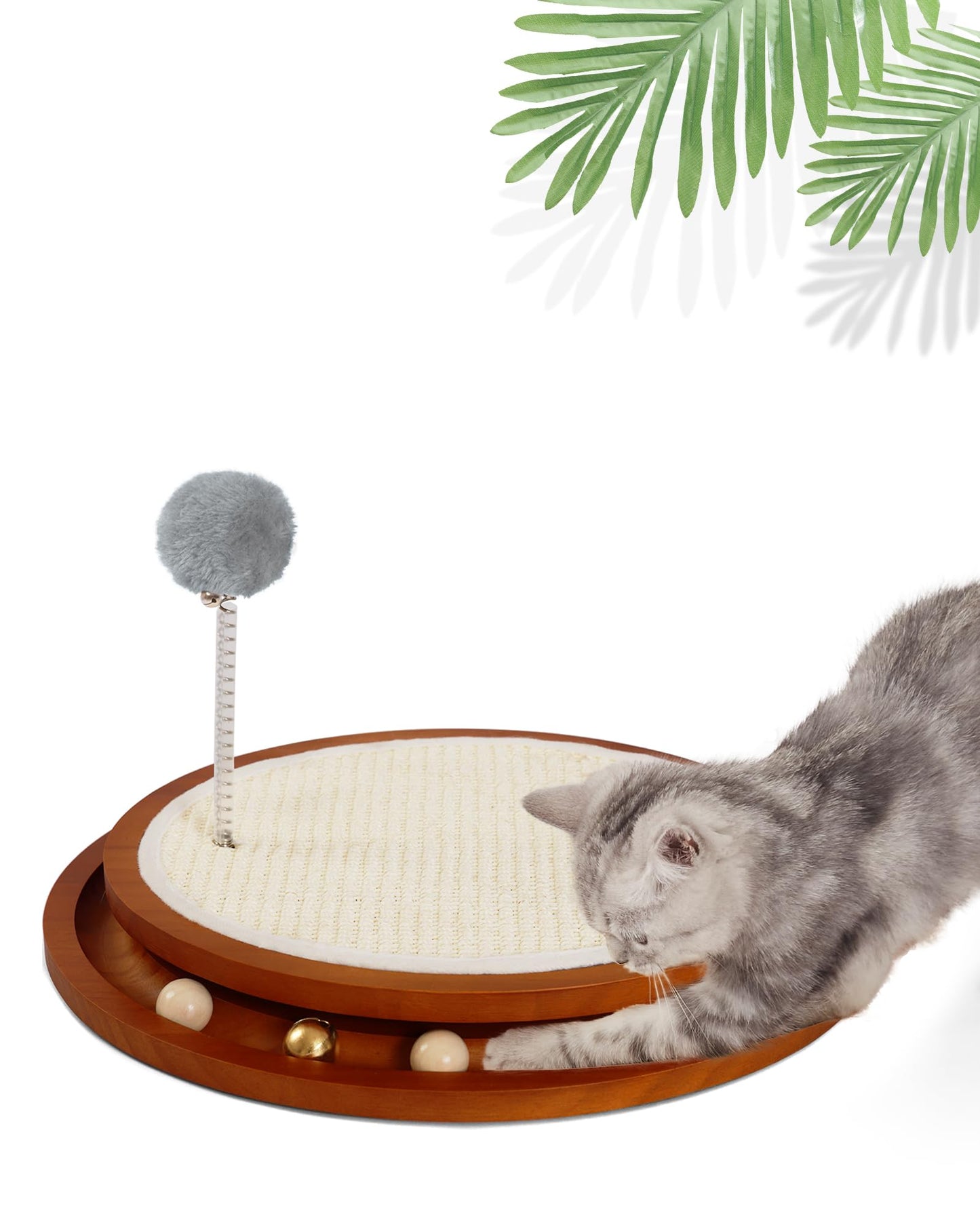 LMUGOOS Cat Scratcher, Cat Cratch Sisal Pad with Wooden Scratchers