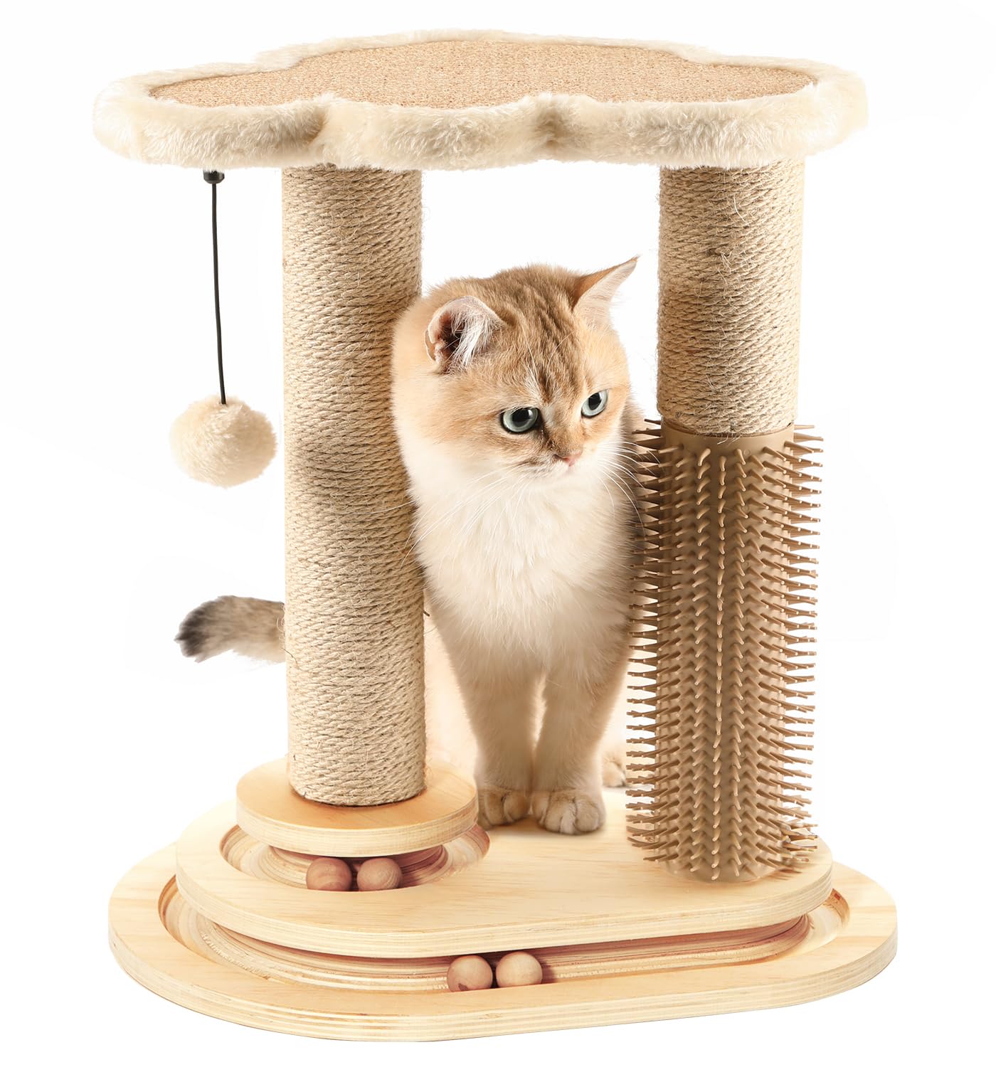 Made4Pets Cat Scratching Post, Cat Self Groomer for Indoor Scratcher