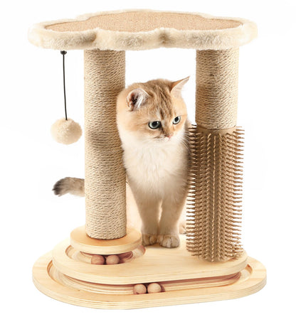 Made4Pets Cat Scratching Post, Cat Self Groomer for Indoor Scratcher