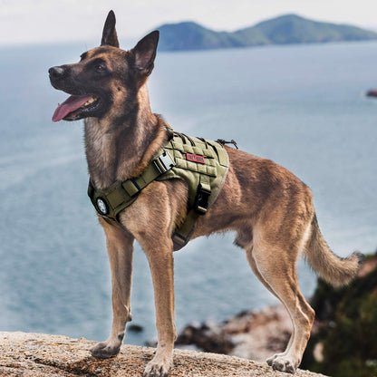 Tactical Dog Harness, Full Body Dog Harness with Handle Heavy Harness