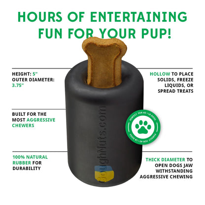 Goughnuts Work to Eat Dog Treat Toy Virtually Indestructible Feeder