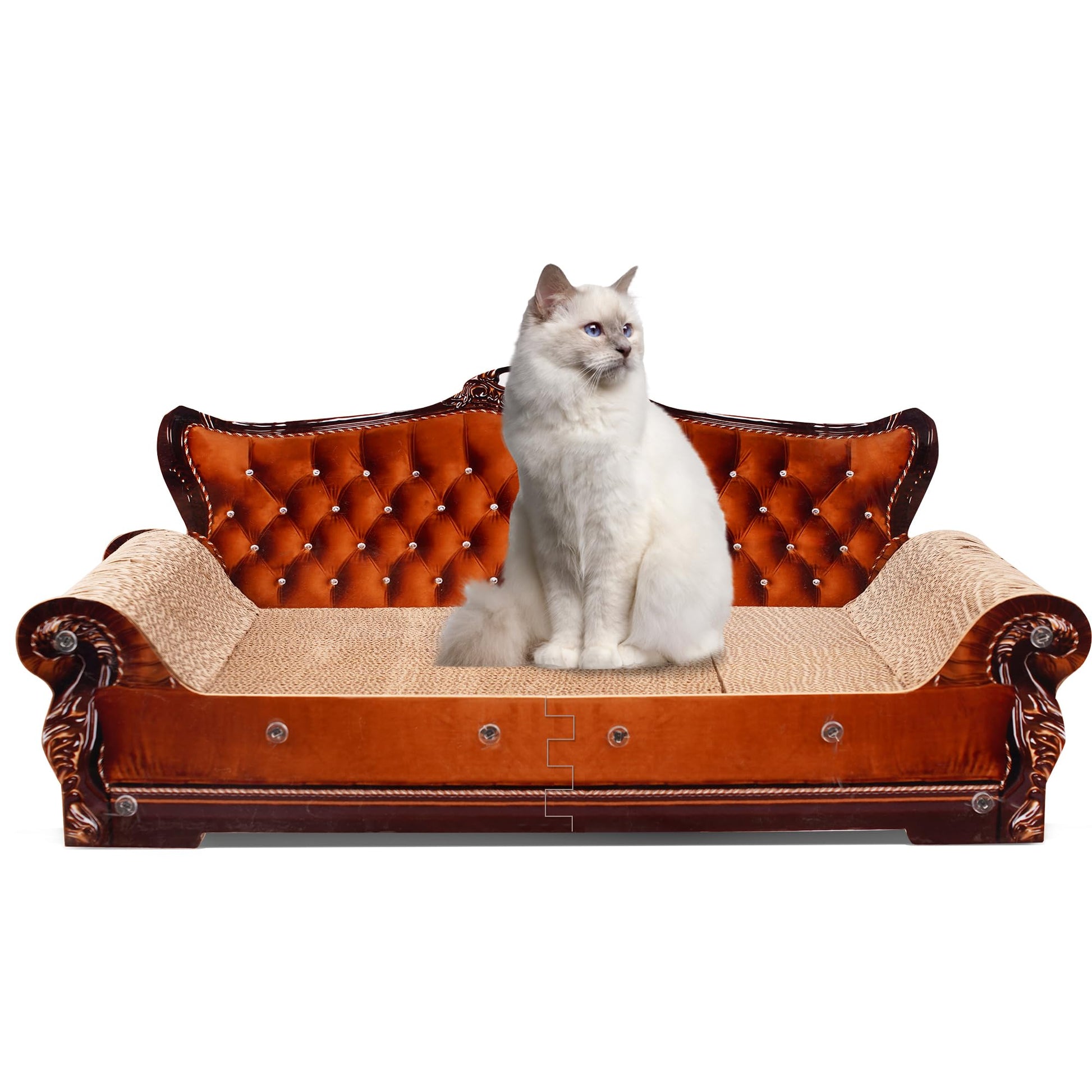 COOZMENT Sofa-Shaped Cat Scratching Couch Lounge Bed Thick Bed