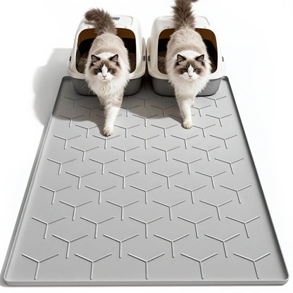 Garoopion Cat Litter Box Mat, Large 40" X 28" Litter Trapping Mat