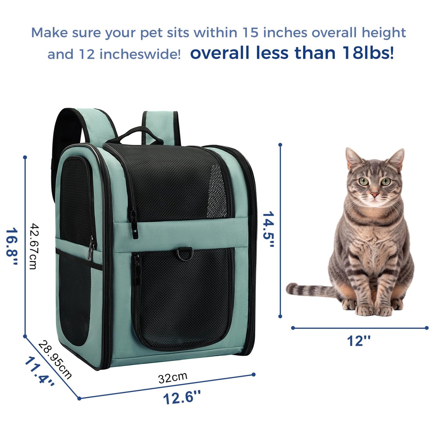 Apollo Walker Dog Cat Carrier Backpack for 4- Pets Ventilated Carrier