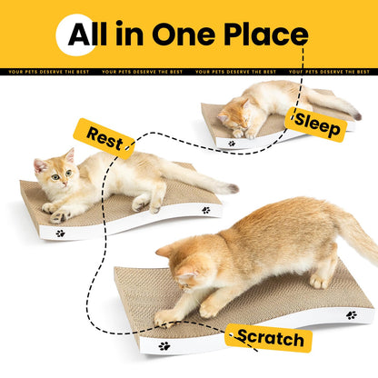 Cat Scratcher, Durable Scratch Pad, Corrugated Cardboard Pad