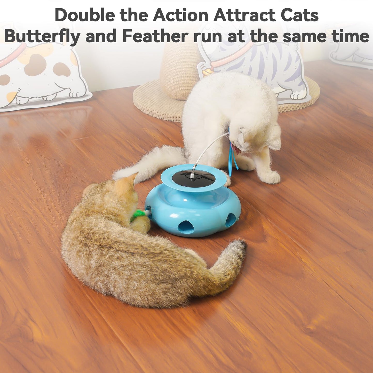 Xuyub Cat Toys Interactive Rechargeable 3in1 Whack a Mole Cat Toy