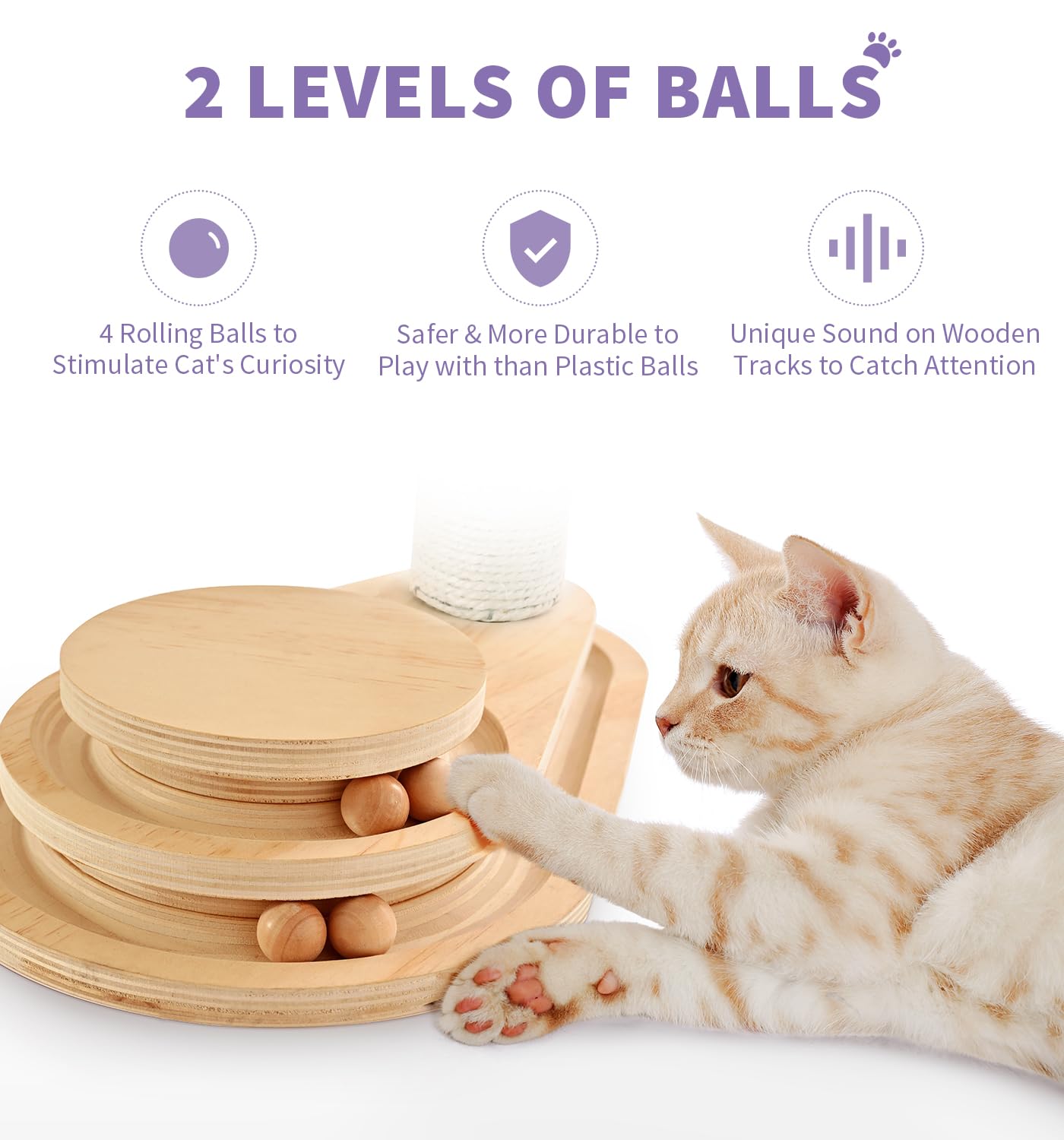 Made4Pets Cat Scratching Post Cat Scratcher Kitten Toys for Scratcher