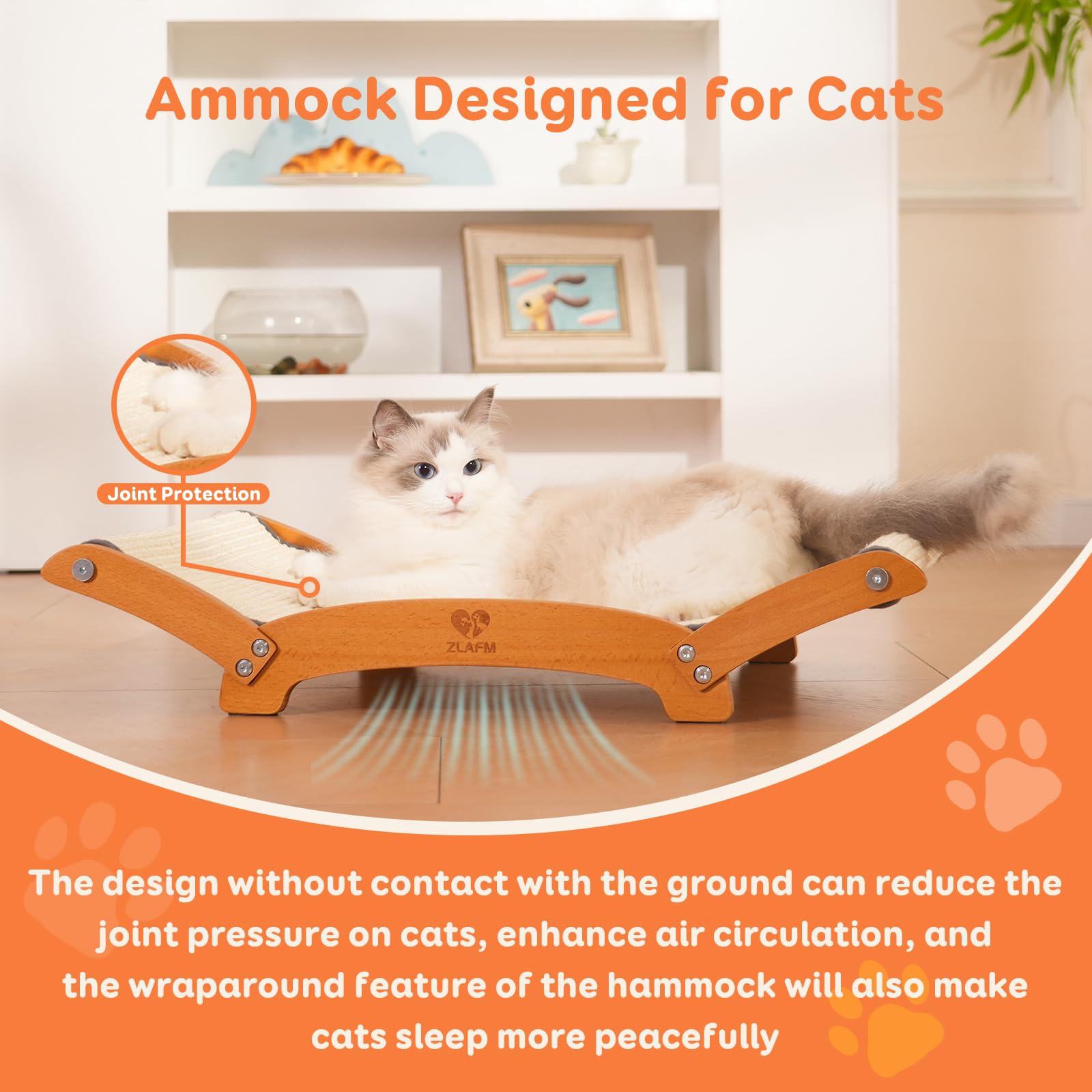 Extra-Larger Sisal Cat Scratcher Bed, Durable Cat Scratching Post