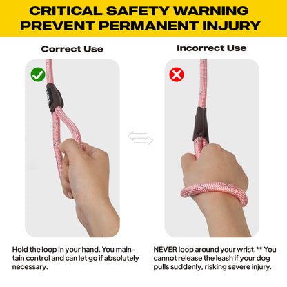 Fida Durable Slip Leads for Dogs, x 3/8" Heavy Duty Dog Loop Lead