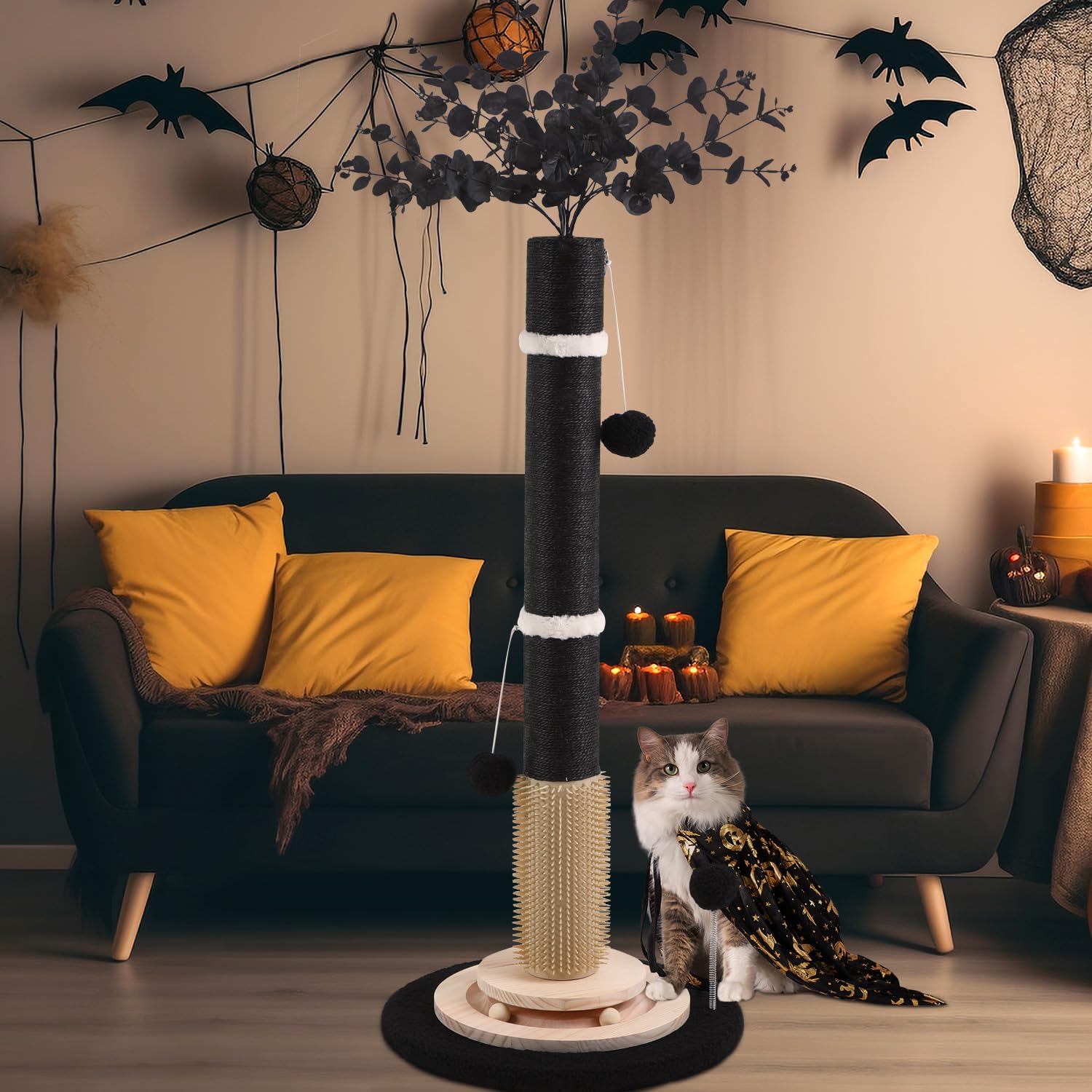 Scratching Posts for Indoor Cats Adults,45'' Tall Halloween Posts