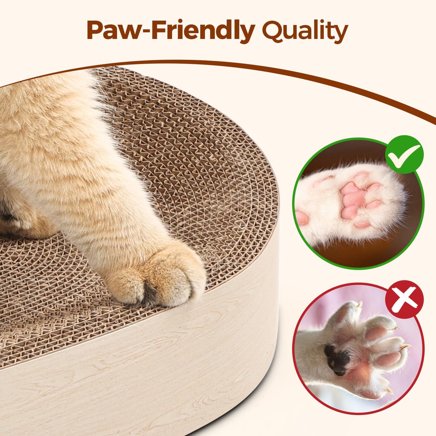 ComSaf Cat Scratching Board Cat Scratcher Bed for Indoor Bed
