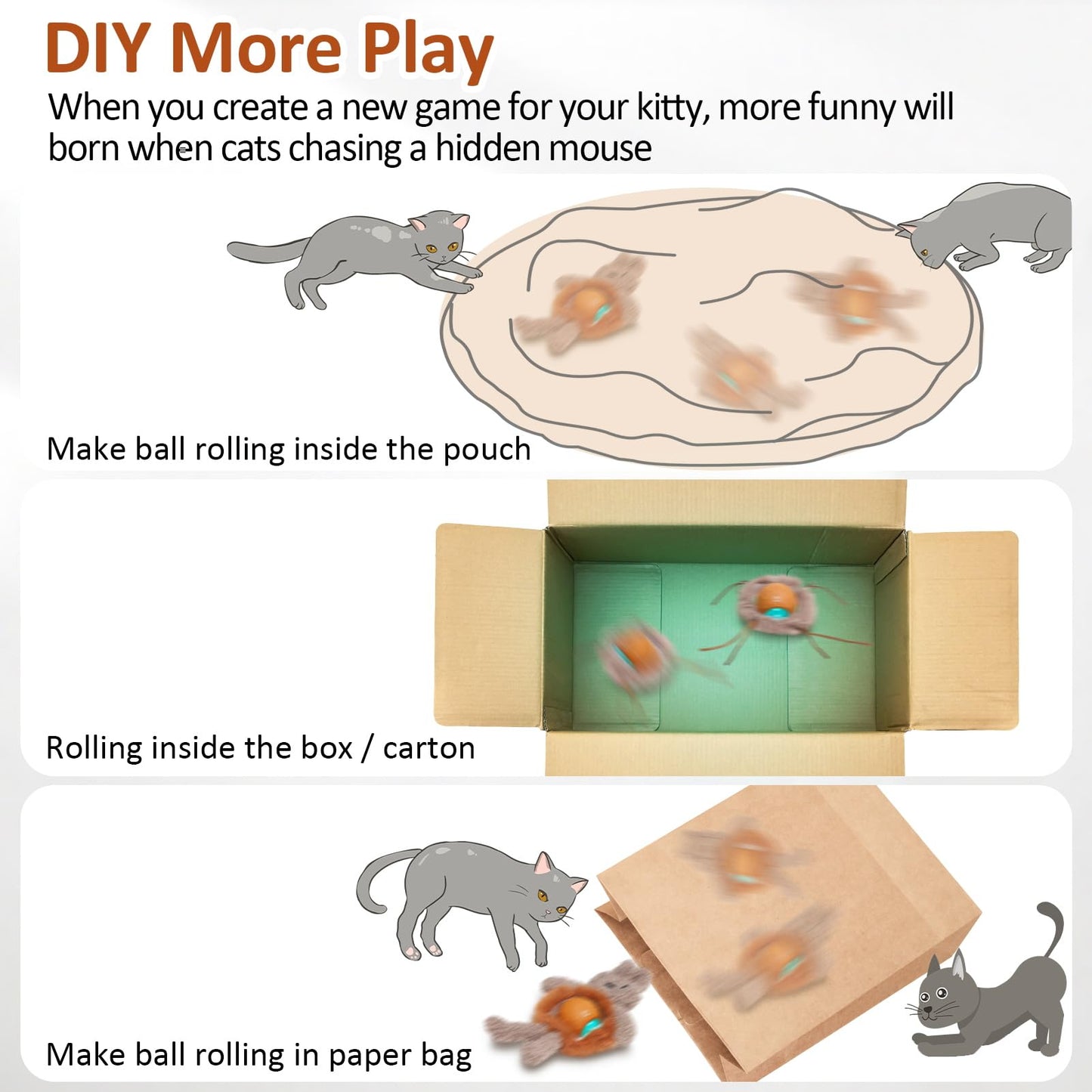 Sofolor Interactive Cat Toys for Indoor Cats, Electric Cat Mouse Toy