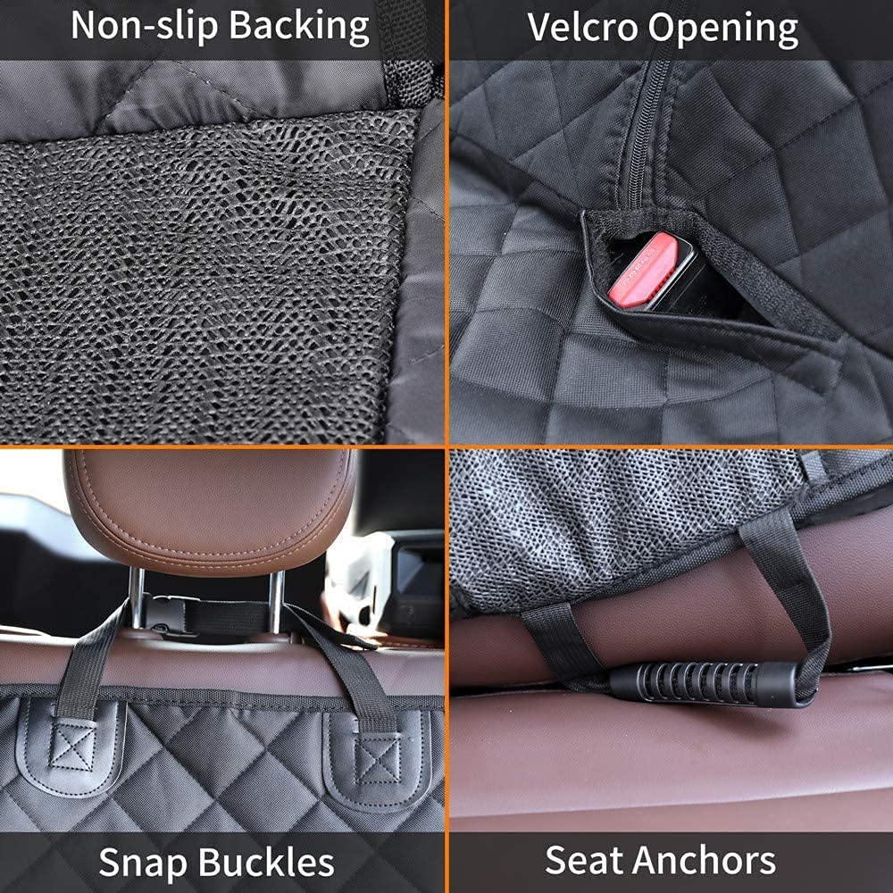 JSTHT Dog Car Seat Cover for Back Seat Waterproof Bench Seat Cover