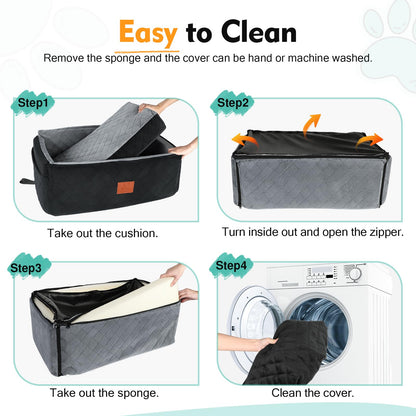 Dog Car Seat for Large Medium Dogs,Washable Pet CarSeat Under or Seat
