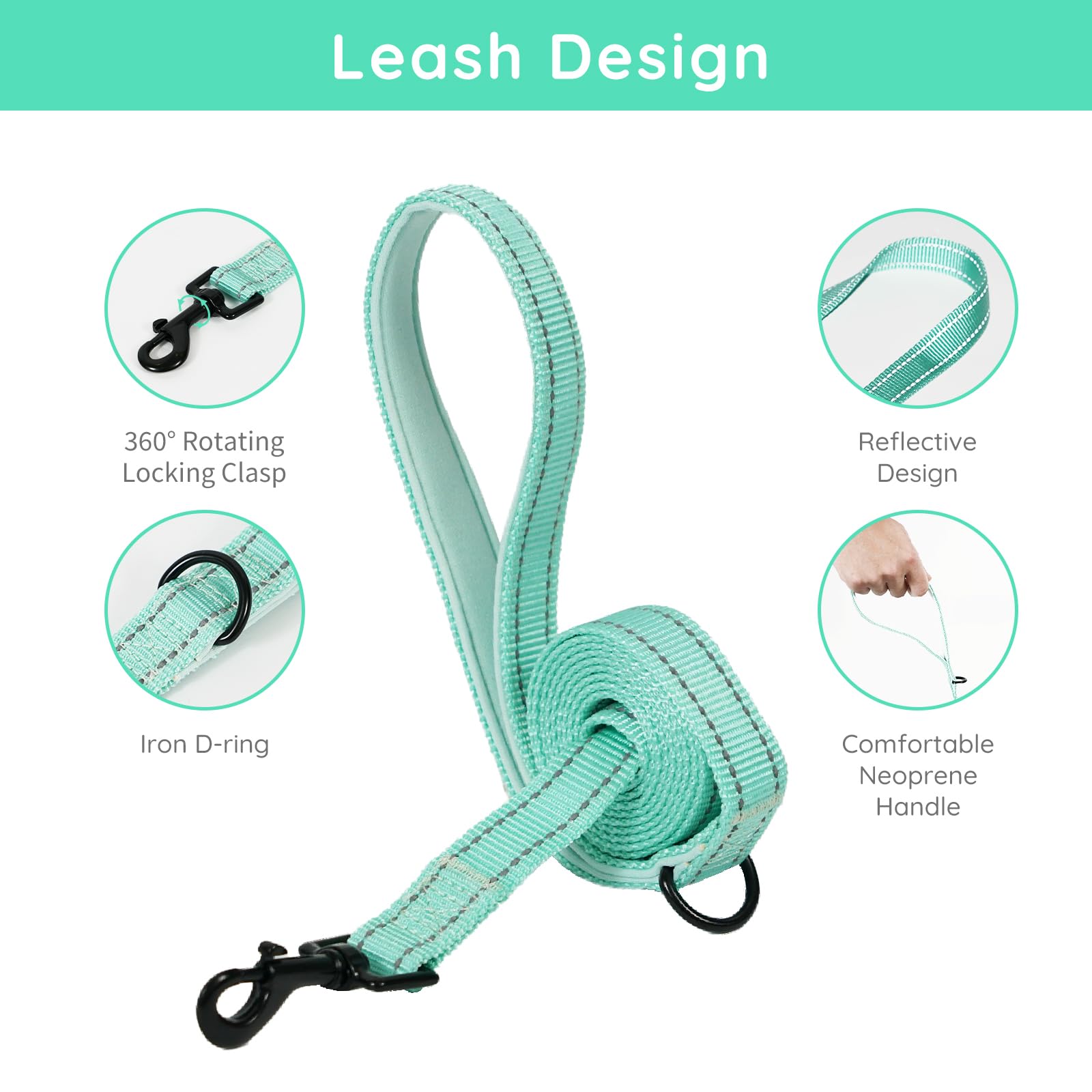 BELLA PAL Small Dog Harness with Leash Set, Size S, No Pull Set