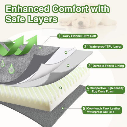 Waterproof Small Dog Bed Crate Pad Outdoor Washable Puppy Bed Crate
